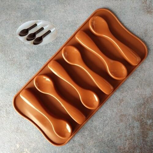 Silicone Spoon Chocolate Mold Spoon Food Grade Silicone Chocolate Mold Silicone Ice Mold A061