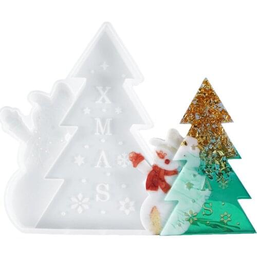 DIY Silicone Fondant Molds Christmas Series Silicone Chocolate Model Christmas Tree Mould Diy Santa Claus Snowman
