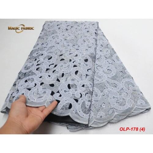 Sequins Fabric High Quality African Lace Fabric Embroidery Tulle Lace Fabric African Organza Lace Fabric For Party OLP-178