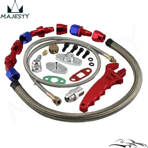 For T3 T4 nylon/steel Oil Feed Line Oil Return /Oil Drain Line + Wrench Tool Spanner