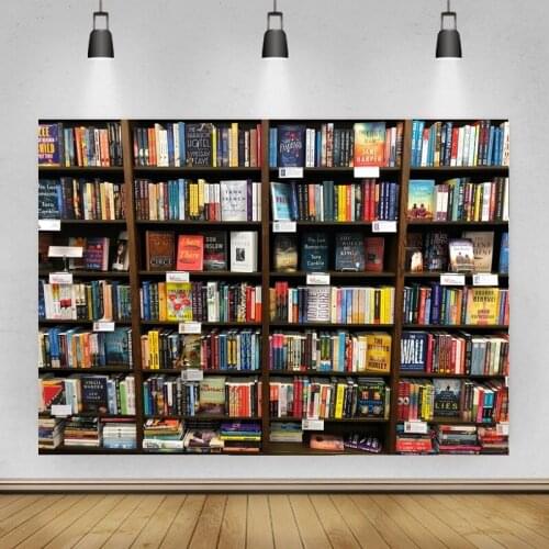 Bookstore Full of Bookshelves Portrait Photography Background Indoor Decoration Vinyl Backdrop Photocall Studio Props