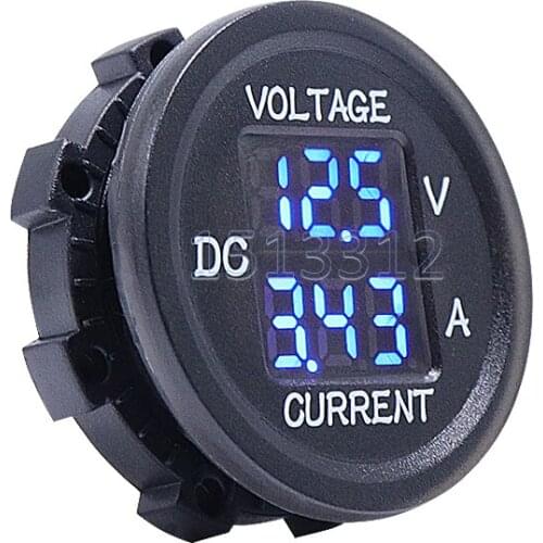 Waterproof Mini Digital Voltmeter And Ammeter DC 5V 48V Voltage LED Display Blue Red Green For Car Bus Marine