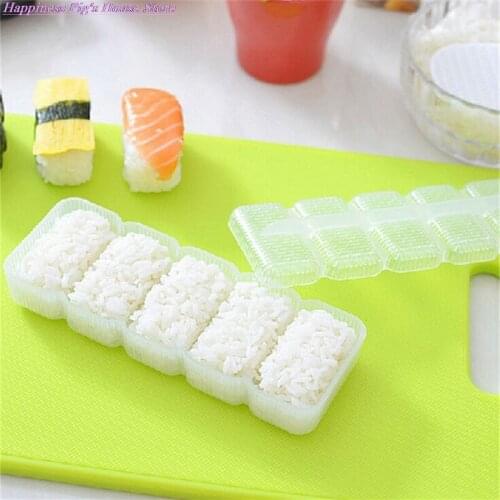 1 set Japan Nigiri Sushi Mold Rice Ball 5 Rolls Maker Non Stick Press DIY Tool Drop Shipping