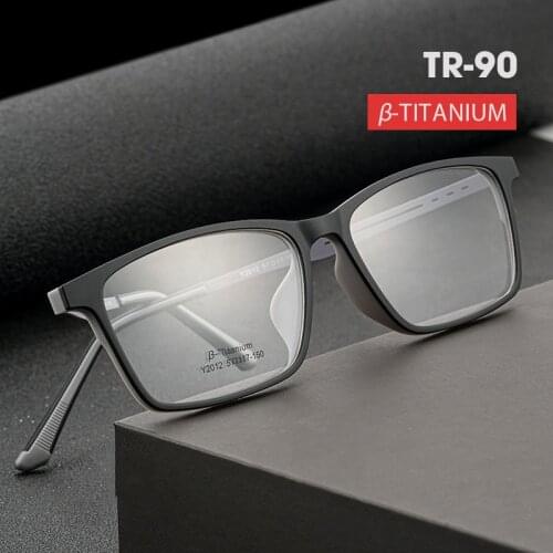 Mens New Ultralight β Titanium Full Frame TR90 Glasses Frame Big Face Big Frame Myopia Prescription Glasses Frame Y2012