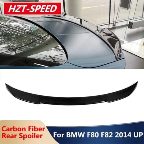 CS Style Carbon Fiber Rear Spoiler Back Trunk Wing For BMW M3 F80 M4 F82 Car Body Kit Tuning 2014 Up Modification