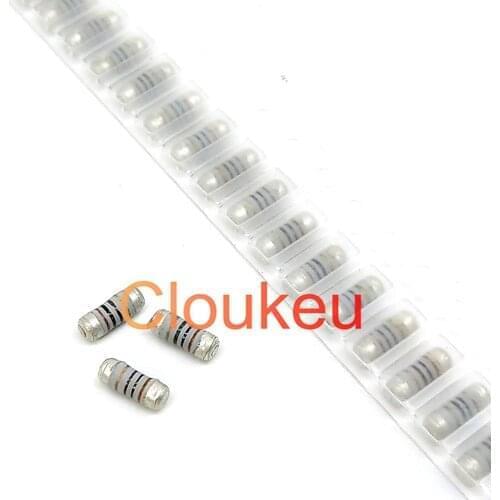 0207 0.5W 1W 5% SMT Color ring Wirewound fuse resistance KNP 1R 2.2R 4.7R 10R 22R 47R 51R 100R Ohm