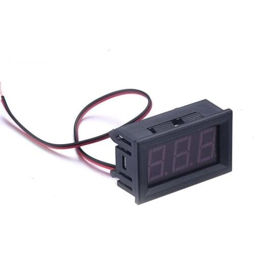 1pc DC 5V-120V Two Wire LED Panel Digital Voltmeter Watt Current Amps Power Energy Meter Anti-Reverse For Electric Car