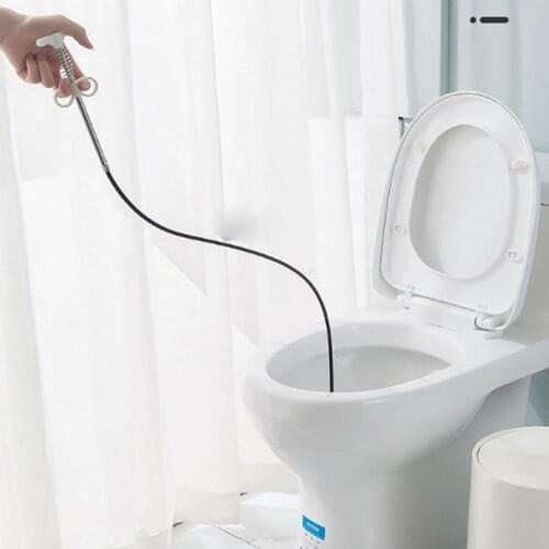 1Pcs Bendable 60cm 4-Claw Grapple Kitchen Sink Cleaning Hook Sewer Dredging Spring Pipe Hair Dredging Removal Sink Cleaning Tool