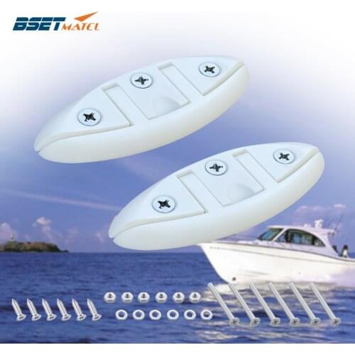 2X 5inch Nylon Sailboats Flip Up Folding Pull Up Cleat Dock Deck Boat marine Kayak hardware Line Rope mooring Cleat accessories