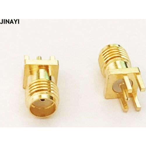 50pcs/lot SMA Female Jack Edge Mount PC Board PCB Receptacle Adapter Connector 1.6mm
