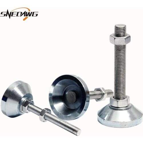 Promotion! High Quality Stainless Steel Furniture Support Foot Cup Adjustable Screw Thread Type Foot Machine Sofa Bed Table Leg