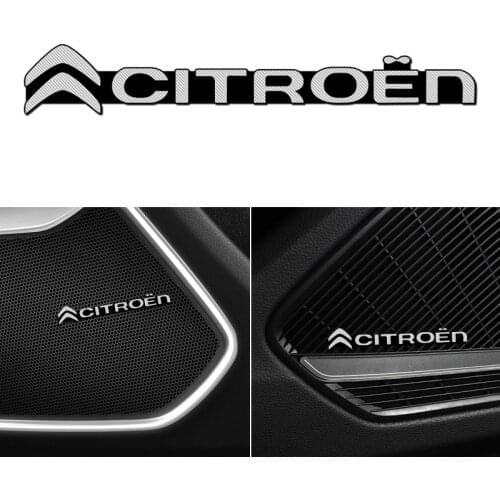 Car Styling 3D aluminum speaker stereo speaker badge emblem Sticker for Citroen C3 C4 C5 Accessories