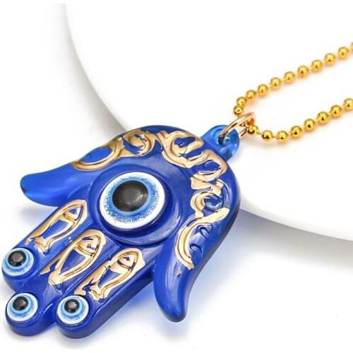 Turkish Evil Eye Fatima Hand Key Chain Lucky Bag Charm Keychains Amulet Pendant Car Key Chain Key Holder For Women Men Girls