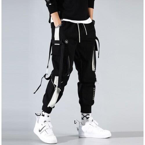 Spring Autumn Men Loose Casual Trousers Fashion Outdoor Sport Tooling Pants Trendy Korean Big Size Ankle Length Sweatpants