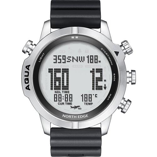 Mens Dive Computer Watch Waterproof 100M Smart Digital Free/Scuba Diving Watches Altimeter Barometer Compass Temperature Clock