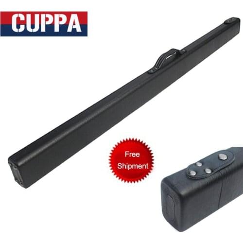 Black Cuppa PU Leather 3/4 Snooker Cue Case Billiard Snooker Accessories 123cm Length China 2016