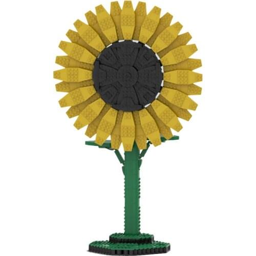 Childrens sunflower building blocks Moc building blocks education puzzle toys childrens creative classic gift