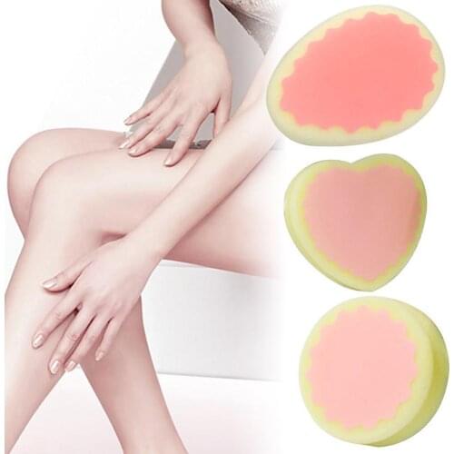 Heart Water Drop Round Geometric Shape Facial Body Hair Removal Painless Depilation Sponge Hair Remover Epilator Tool