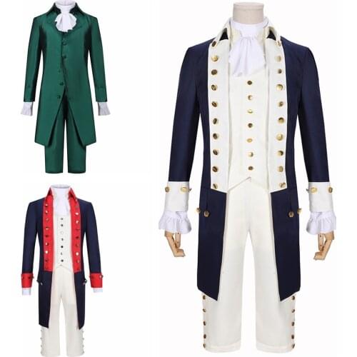 Alexander Hamilton Musical Rock Opera Concert Cosplay Costume Man Stage Outfit Halloween Carnival Shows Cloth