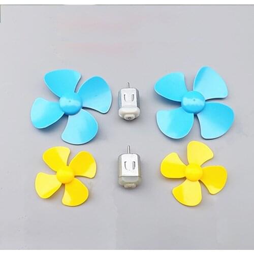 2PCS Micro 130 Motor Electric High Speed DC 3V-6V 5V 13000rpm with Propeller Set Wind Boat Fan Boat Cars Model Toy Engine