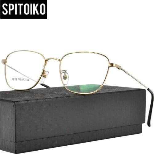 Man Pure Titanium Optical Frame Full Rim Rectangle Myopia Prescription Eyewear Eyeglasses 8330