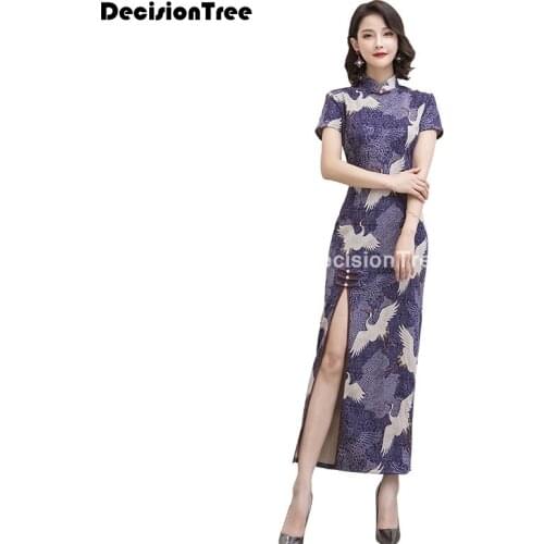 2021 novelty lace cheongsam dress vintage chinese qipao womens party dresses retro lady vestidos ladies vintage bodycon clothing