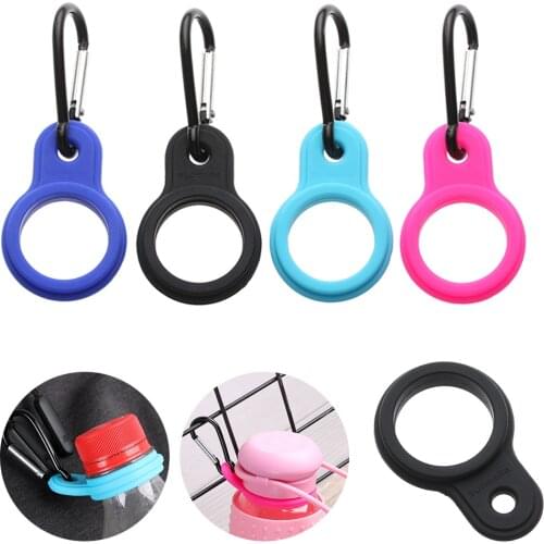 New Multicolor Sports Outdoor Kettle Buckle Carabiner Water Bottle Holder High Quality Aluminum Rubber Buckle Hook Outdoor Tools