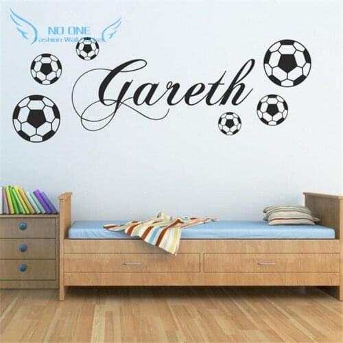 PERSONALIZED FOOTBALL wall sticker sports boys name bedroom footballer art vinyl Wall Sticker For Kids Rooms Decoration