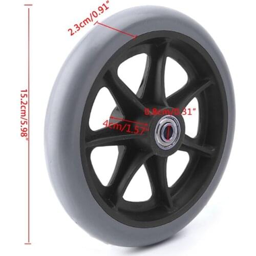 2pcs 6\" Wheelchair Casters Small Cart Rollers Chair Wheels Accessories