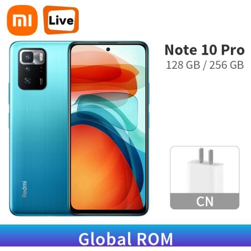 Global ROM Xiaomi Redmi Note 10 Pro 128GB/256GB Dimensity 1100 6.6" 120Hz Screen 64MP 5000mAh Support 67W Fast Charge Cellphone