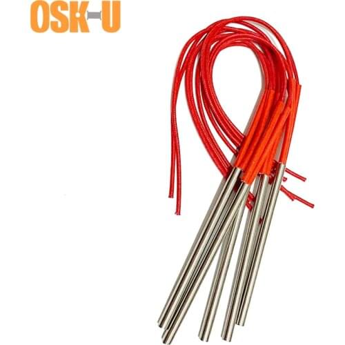 5PCS Tubular Heating Element 10mm Tube Diameter Electric Heating Resistors Cartridge Heater Element for Packing Machine