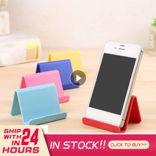 Universal Candy Mobile Phone Accessories Portable Mini Desktop Stand Table Cell Phone Holder For IPhone Samsung Xiaomi Huawei