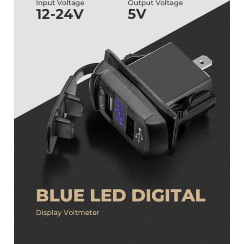 UTV ATV LED Car Charger 5V 4.2A Universal Dual USB Switch For Can-AM Maverick X3 for Polaris RZR 1000 800 900 xp Ranger for Boat