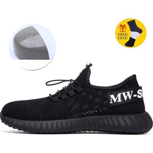 Breathable protective shoes male summer deodorant wear-resistant steel toe cap anti-smashing anti-puncture ladies safe workBreat