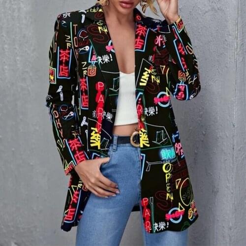 Fashion Trend Women Lapel Leopard Print Long Sleeves Suit Jacket Elegant Spring Fall Office Lady Cardigan Coat Casual Streetwear