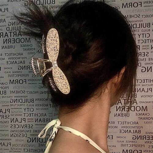 2021 New Micro-inlaid Pearl and Diamond Girls Hair Claws Clip Exquisite Temperament Hairpin Hair Accessories for Women