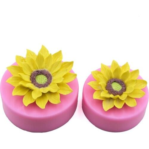 3D Flower Soap Mold Large-size Sunflower Pattern Silicone Mold DIY Cake Baking Tools Cake Decorating Tools Wedding Decoration