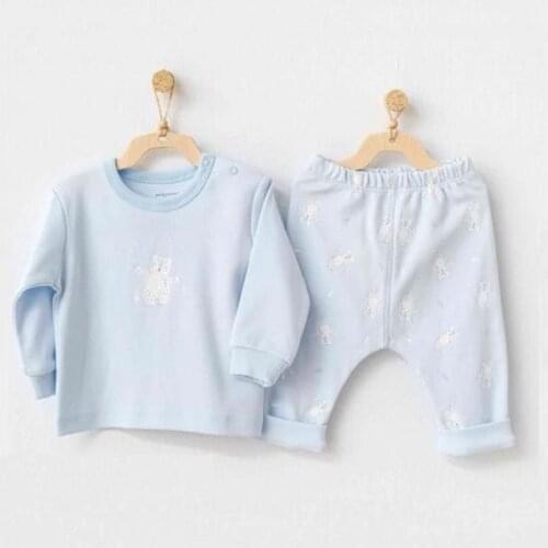 Andywawa AC21326 Bear Story 2li Baby Suit Blue