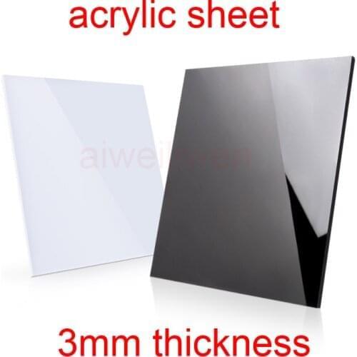 3mm thickness black PMMA PMMC White acrylic sheet Reflection plate background board Photo reflector photography perspex