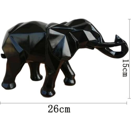 BUF Modern Abstract Elephant Statue Resin Ornaments Home Decoration accessories Gift Geometric Resin Elephant Sculpture