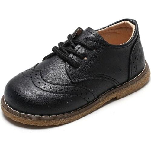 CMSOLO New Fashion Spring Summer Children Leather Shoes Running Sports Casual Boy Girls Leather Flat Heels Shoe