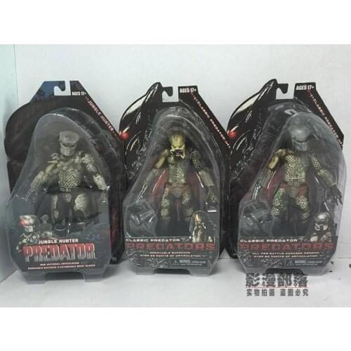 Movies predators VS Aliens 25th anniversary P1 Classic Hunter jungle hunter berserker action figure model toys