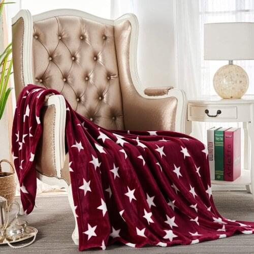 Red Star Flannel Fleece Throw Blanket Super Soft Plush Microfiber Fuzzy Blanket Lightweight Fluffy Throw Blanket for Couch