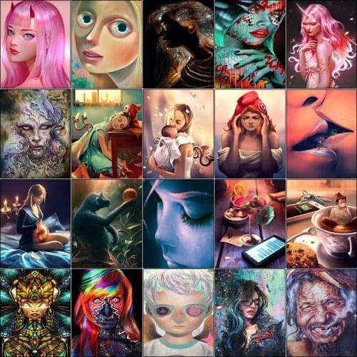 Full square cuadros 5d diamond painting kit Woman love color girl cartoon complet embroidery Cross stitch mosaic dirll drawing