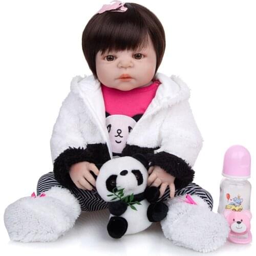 57cm Bebe Reborn Baby Doll Girl full Silicone Vinyl Alive Dolls Newborn Kids Gifts Best Playmates toys