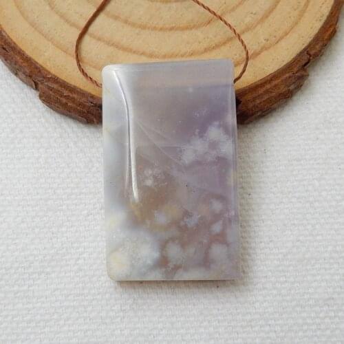 Natural Stone Handmade Rectangular Ocean Jasper pendant 32x20x8mm 10g Beauty Jewelry Accessory