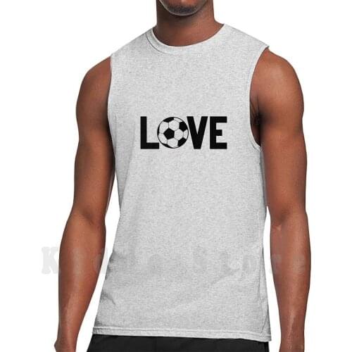 Soccer Love Tank Tops Vest 100% Cotton Football Sports