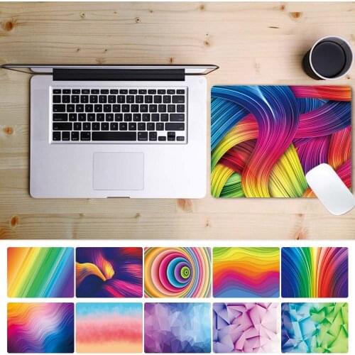 Pu Leather Non-slip Mouse Pad for Laptop Apple Huawei Hp Xiaomi Asus Watercolor Series Waterproof Table Mat Mouse Pads
