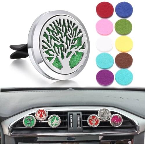 New Aromatherapy Jewelry Owl Car Perfume Diffuser Stainless Steel Aroma Diffuser Locket Car Air Freshener Vent Clip 10pcs Pads