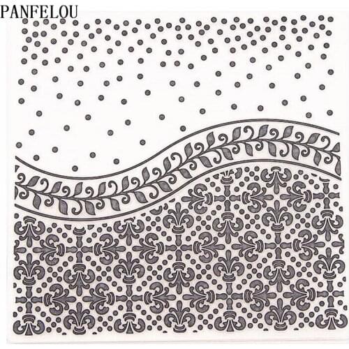 PANFELOU Raindrops branches Embossing folders Plastic For Scrapbooking DIY Template Fondant Cake Photo Album Card Making